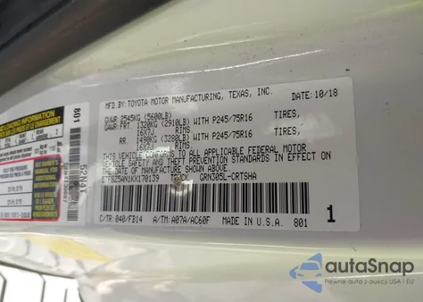 2019 Toyota Tacoma Sr V6 z USA, uszkodzony, nr VIN 5TFSZ5AN1KX170139